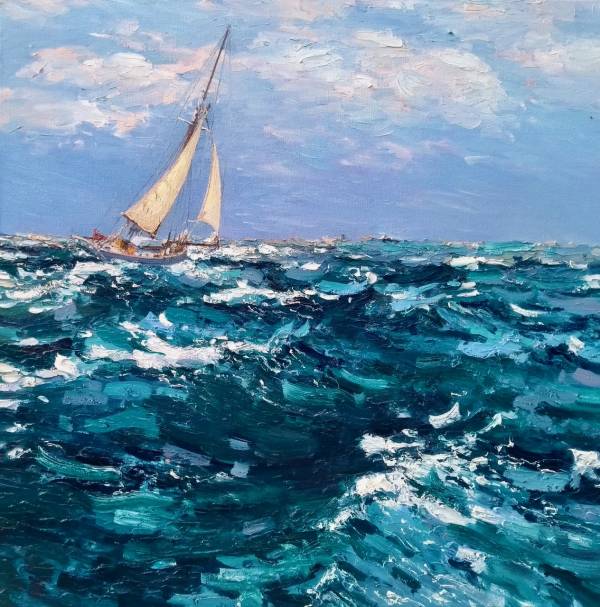 - Oil on Canvas, Painting by Jill Hudson, measuring 50 x 50 cm (H x W) £655